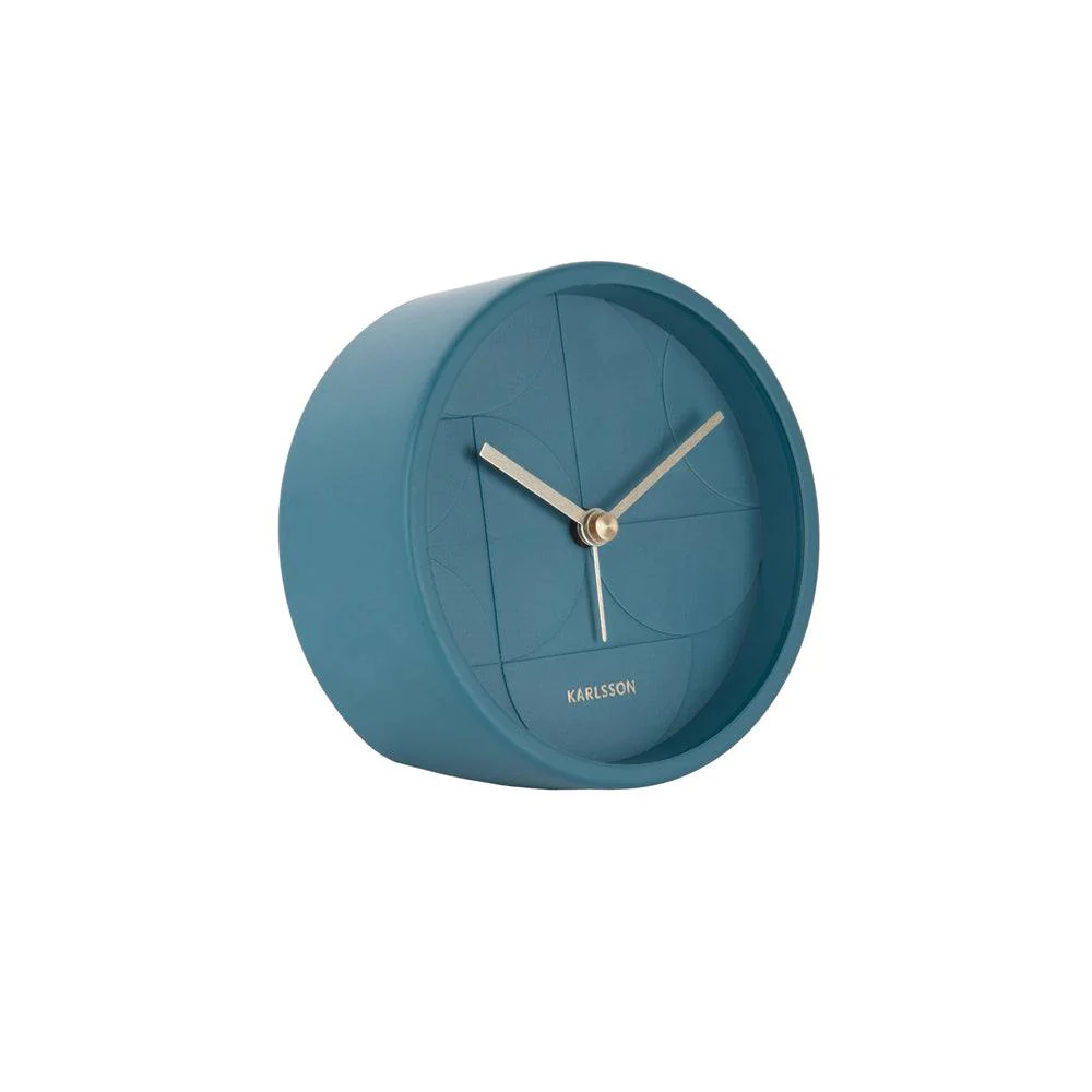 Echelon Circular Alarm Clock - Dark Blue - Image 3