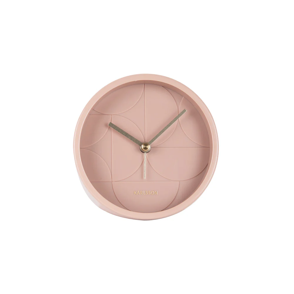 Echelon Circular Alarm Clock - Light Pink - Image 2
