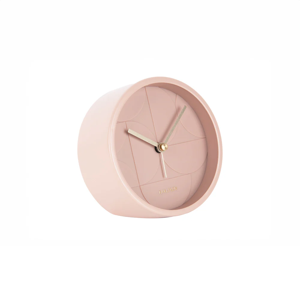 Echelon Circular Alarm Clock - Light Pink - Image 3
