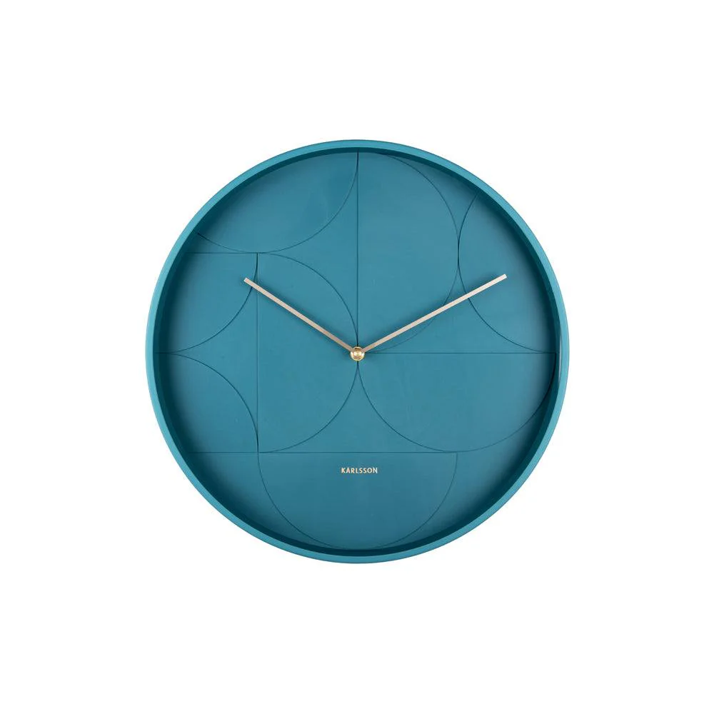Echelon Circular Wall Clock 40cm - Blue - Image 3