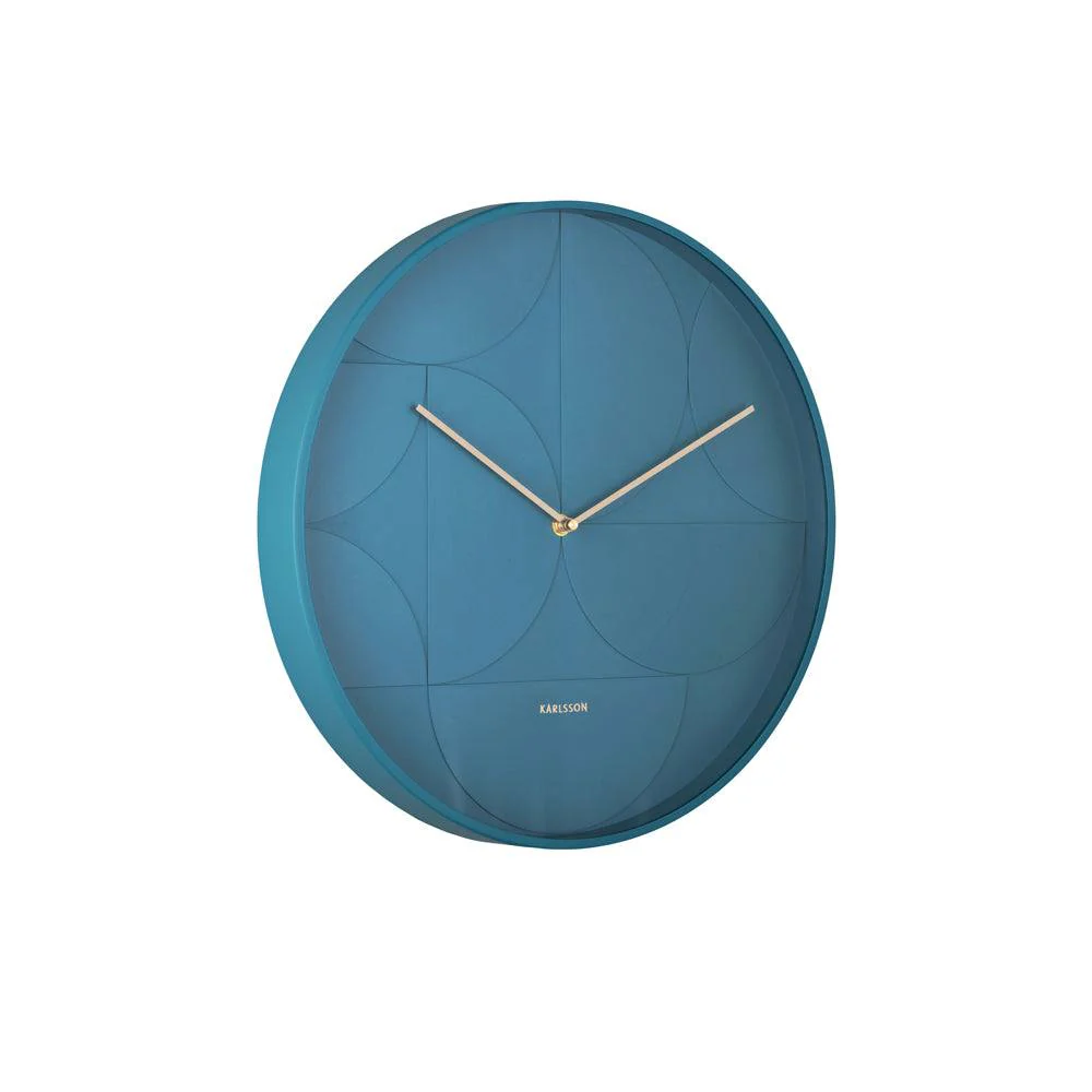 Echelon Circular Wall Clock 40cm - Blue - Image 4