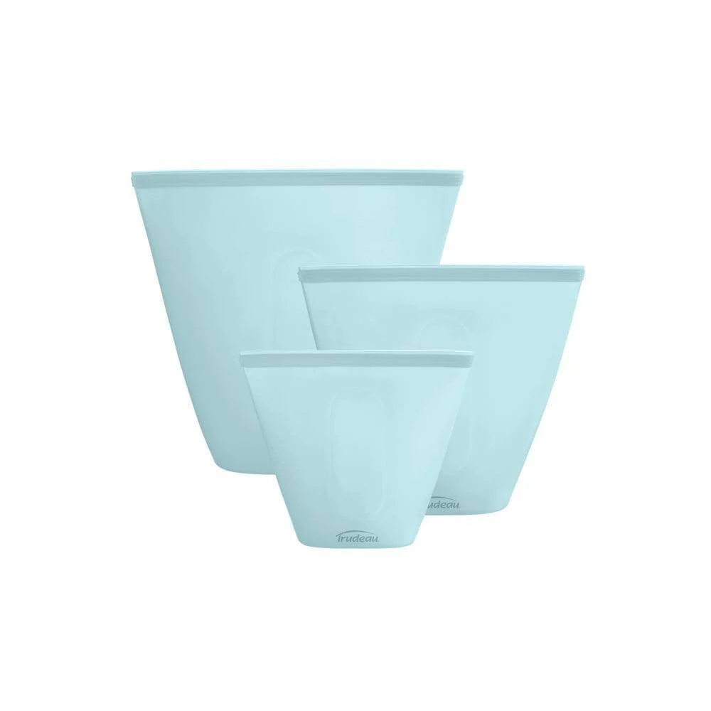 Eco Silicone Reusable Food Bags, Set of 3 - Image 2