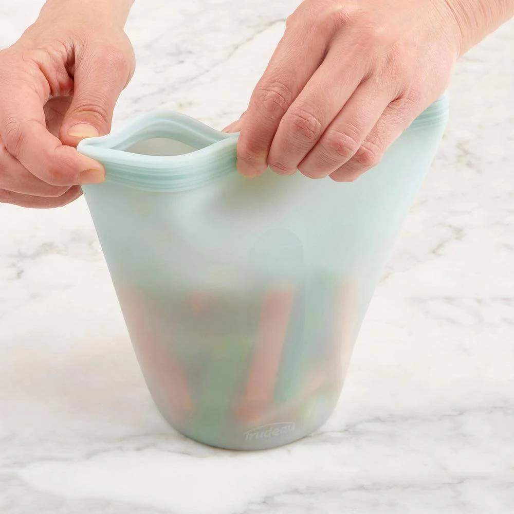 Eco Silicone Reusable Food Bags, Set of 3 - Image 4