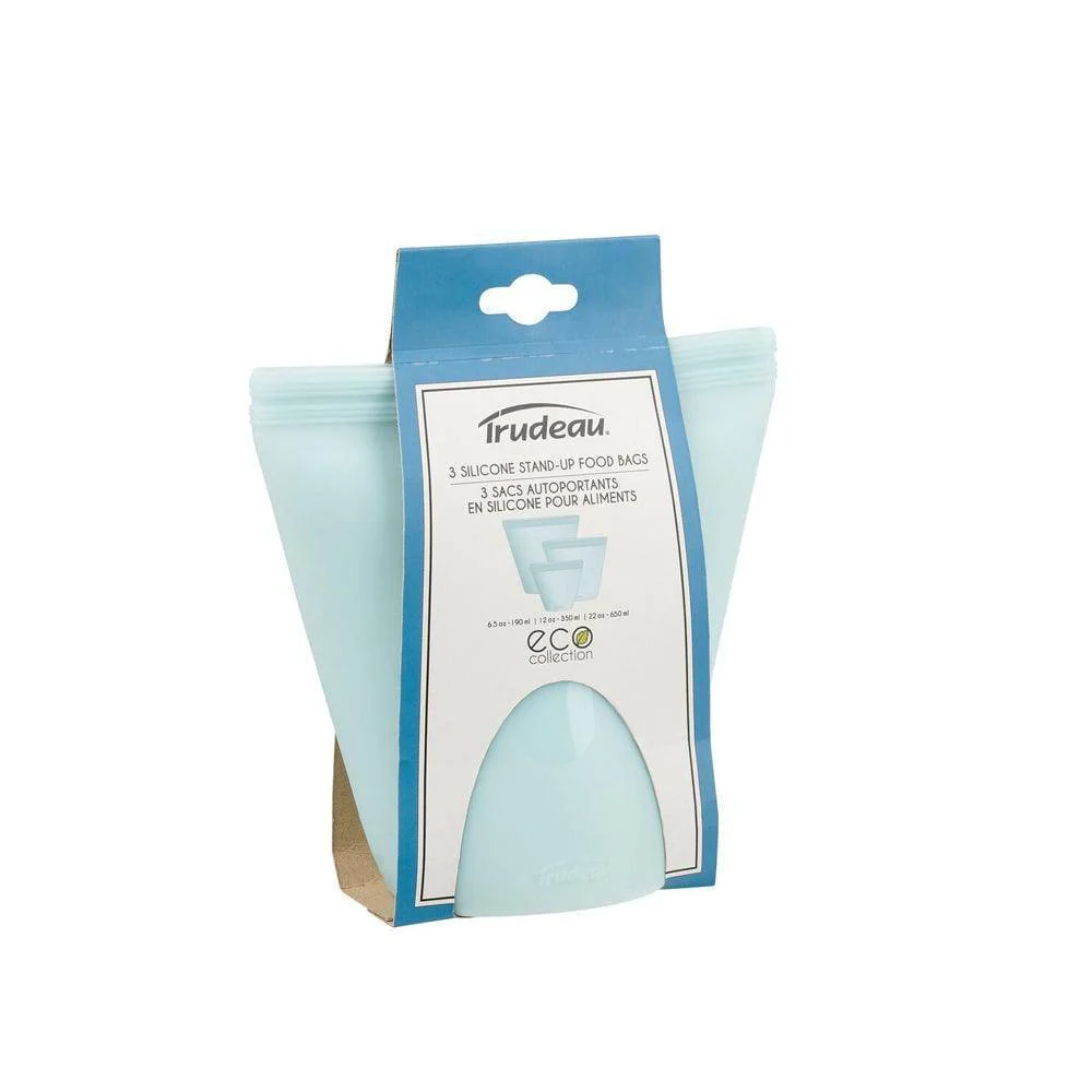Eco Silicone Reusable Food Bags, Set of 3 - Image 5