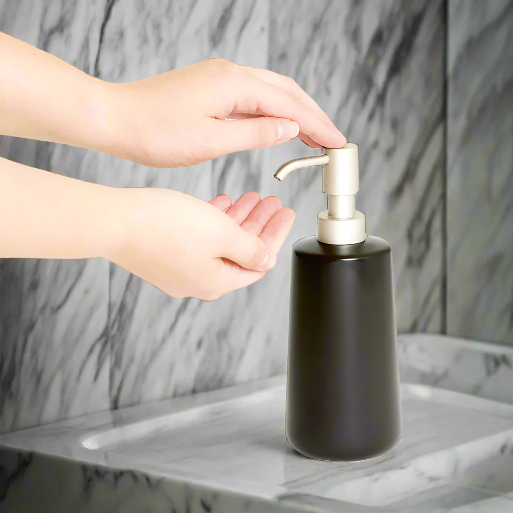 Eco Vanity Soap Dispenser - Matte Black - Image 2