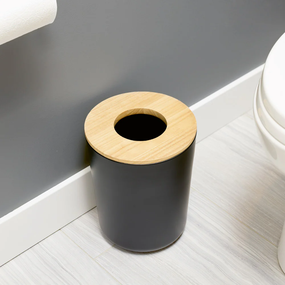 Eco Vanity Waste Bin - Matte Black - Image 8