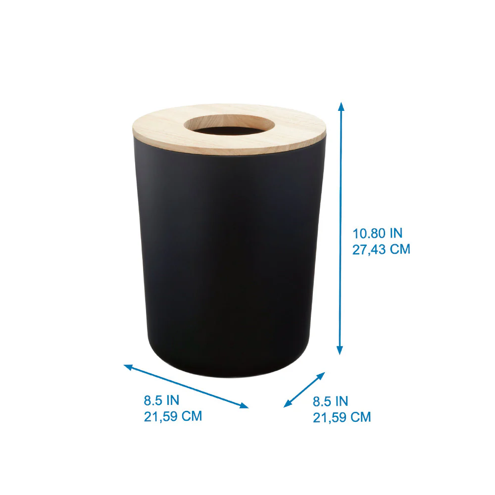 Eco Vanity Waste Bin - Matte Black - Image 9