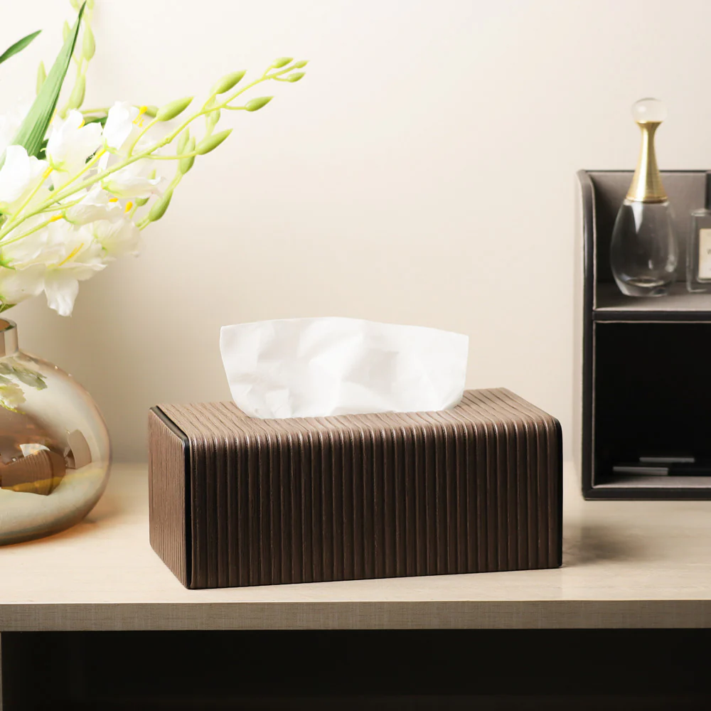 Edge Tissue Box Holder - Brown - Image 5