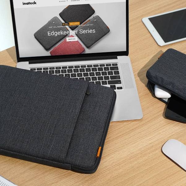 EdgeKeeper Laptop Sleeve and Pouch - Black Grey 16 Inches - Image 2