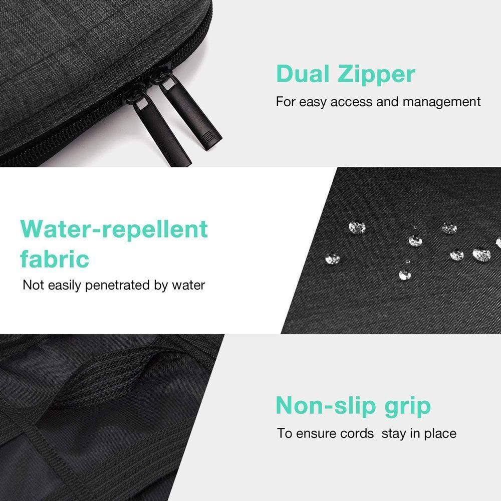 Electronics Organiser, Small - Heather Black - Image 5