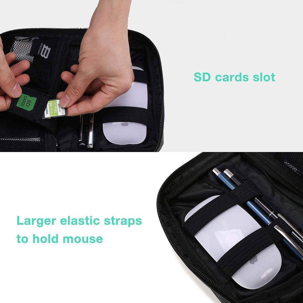 Electronics Organiser, Small - Heather Black - Image 7