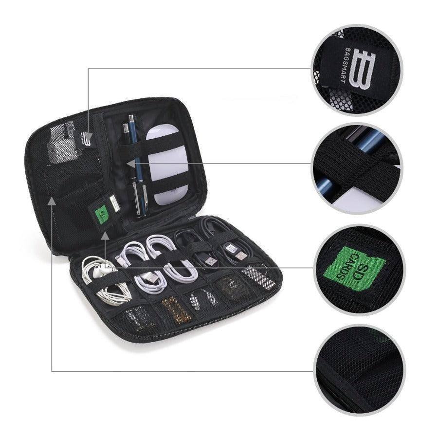 Electronics Organiser, Small - Heather Grey - Image 8