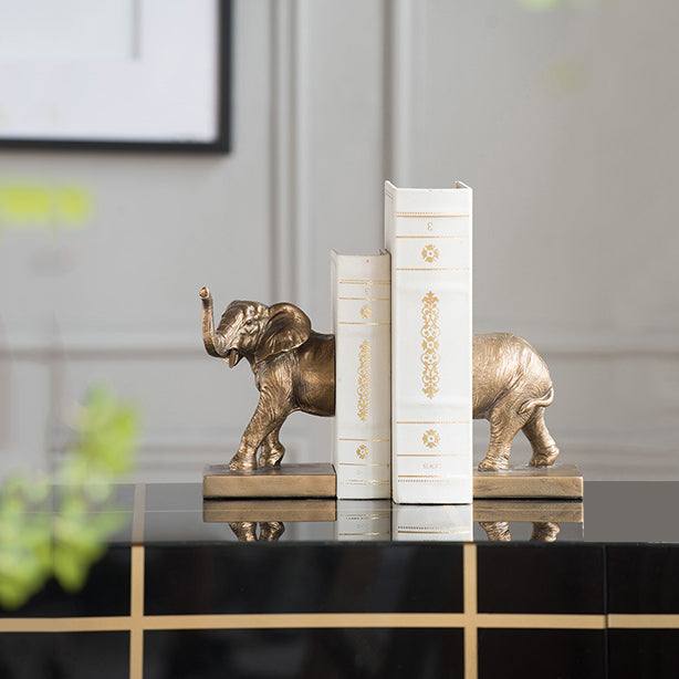 Elephant Bookends, Set of 2 - Bronze - Image 8