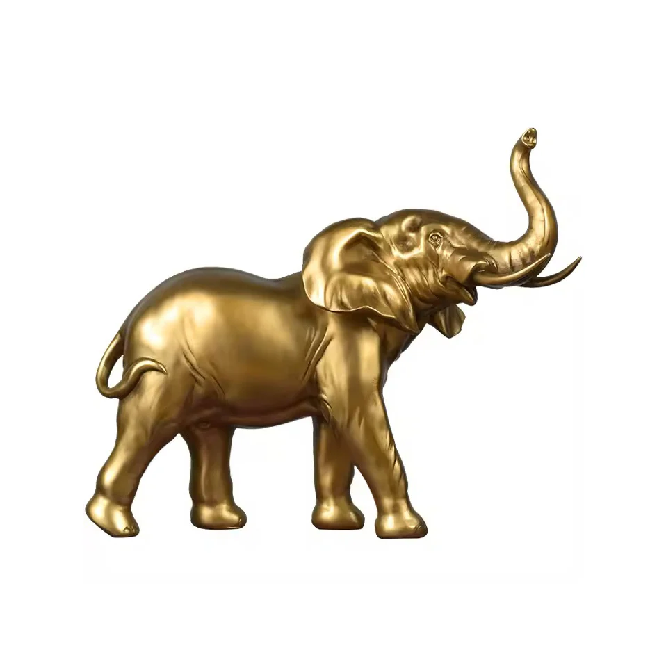 Elephant Decorative Sculpture - Gold - Image 3