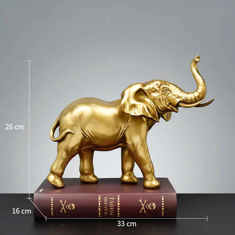 Elephant Decorative Sculpture - Gold - Image 4
