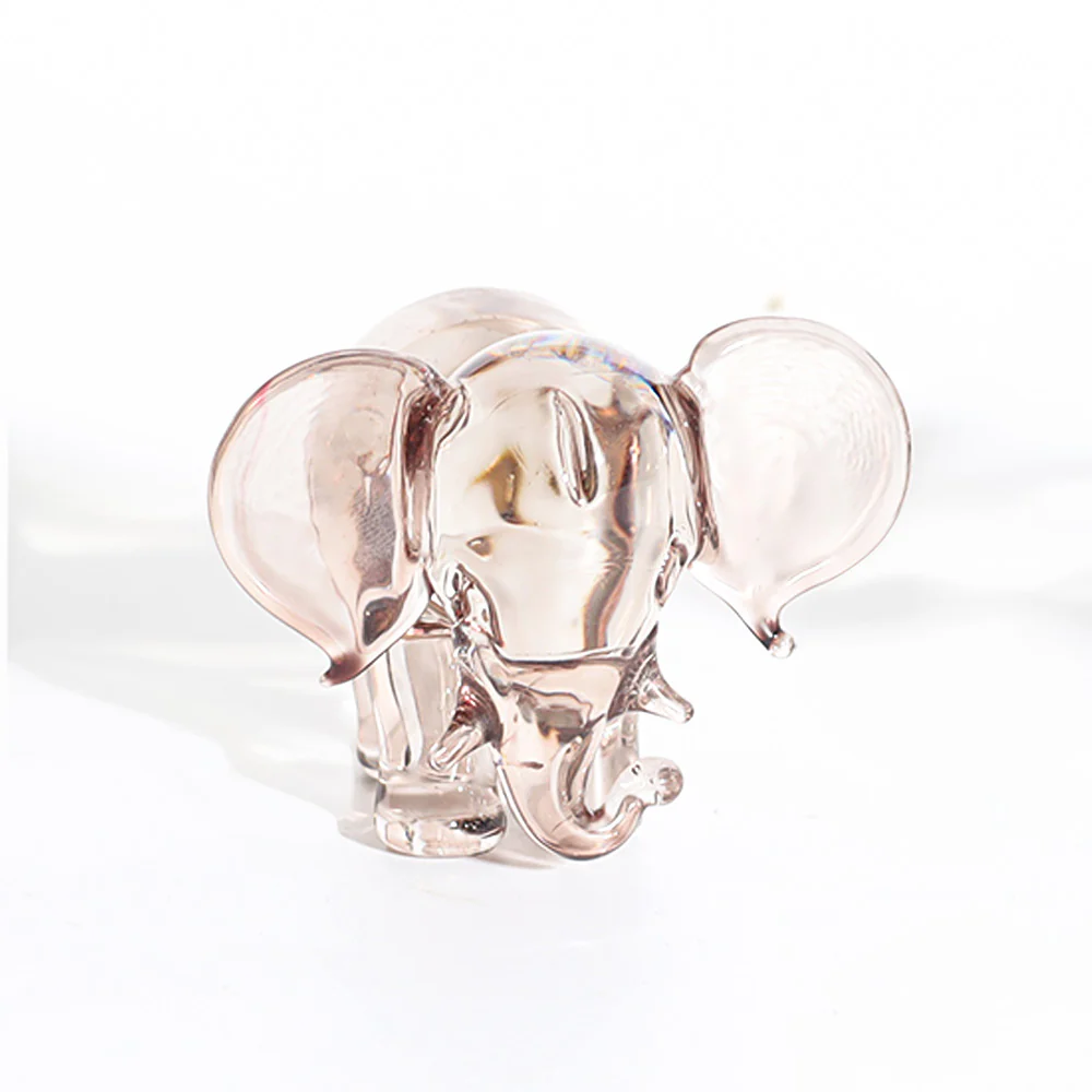 Elephant Mini Glass Sculpture - Smoky Grey - Image 5