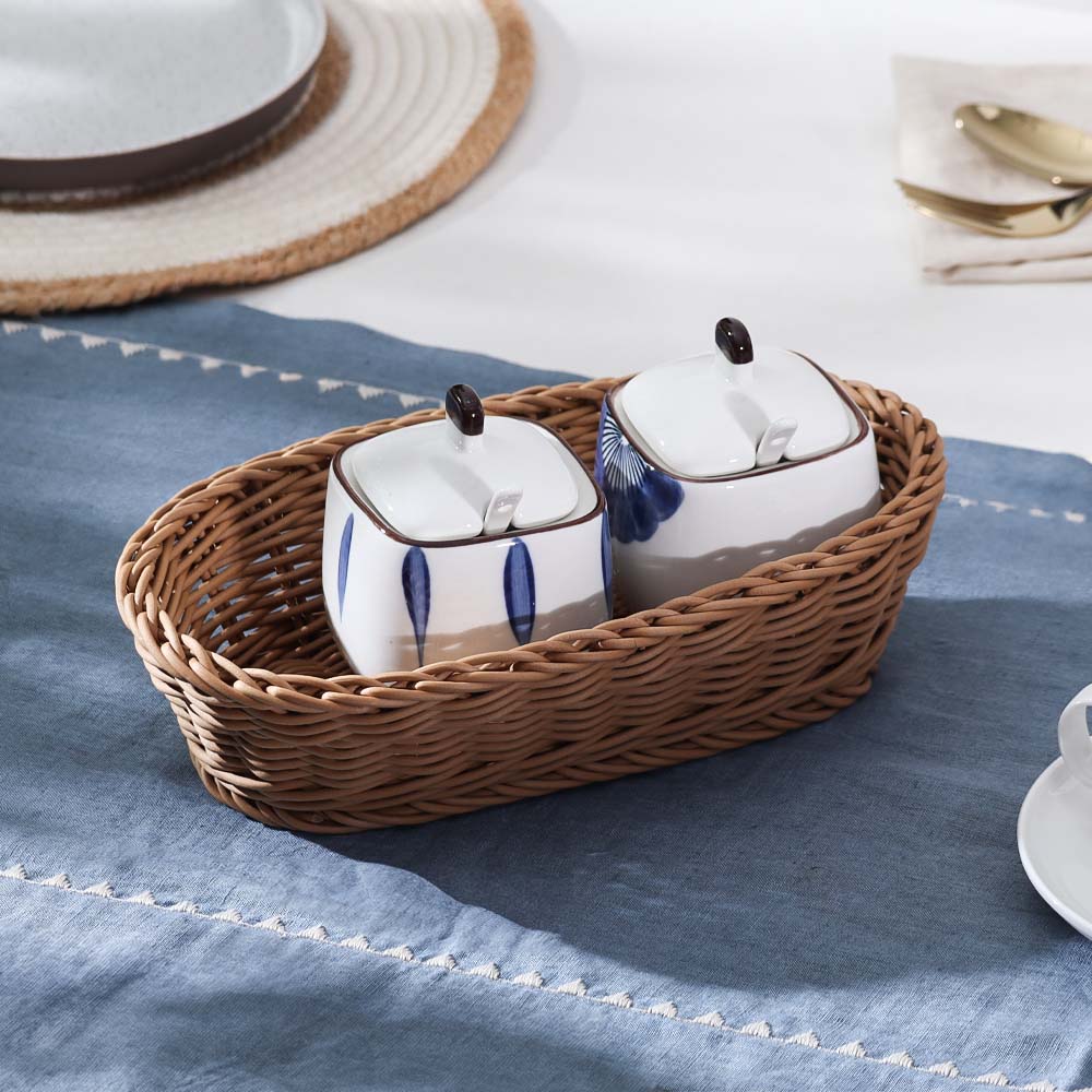 Elia Oval Basket Small - Khaki - Image 2
