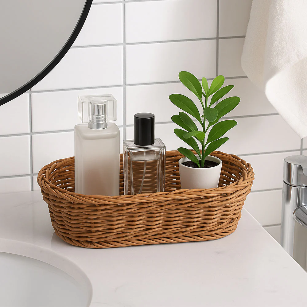 Elia Oval Basket Small - Khaki - Image 4