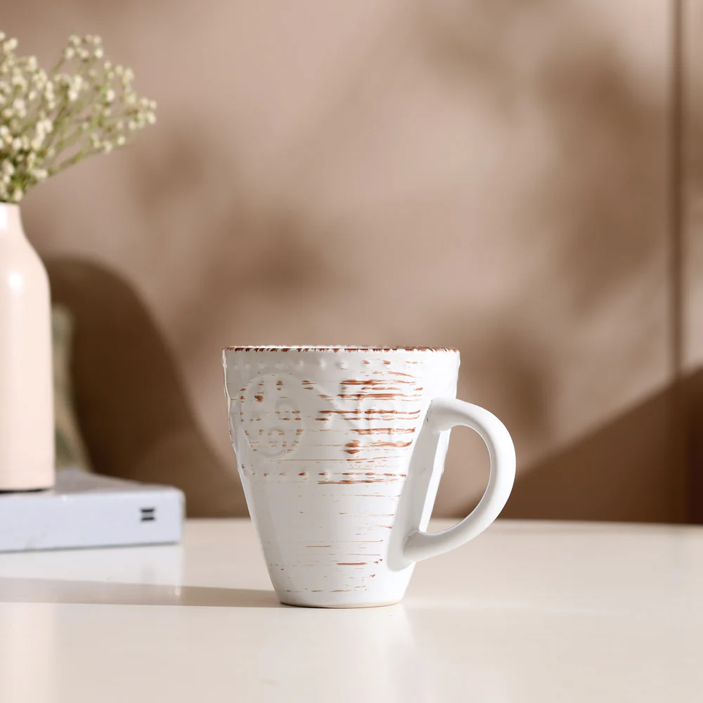 Ella Ceramic Coffee Mug - Vintage White