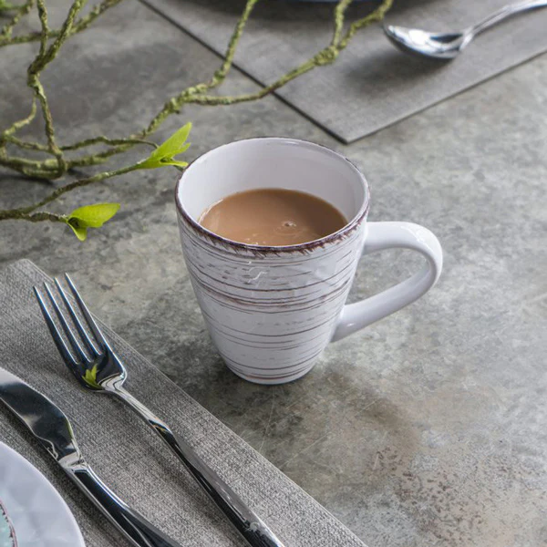 Ella Ceramic Coffee Mug - Vintage White - Image 2