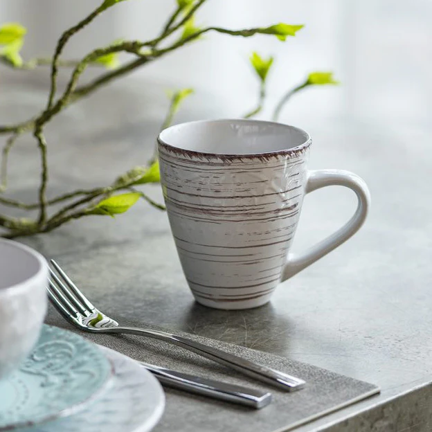 Ella Ceramic Coffee Mug - Vintage White - Image 6
