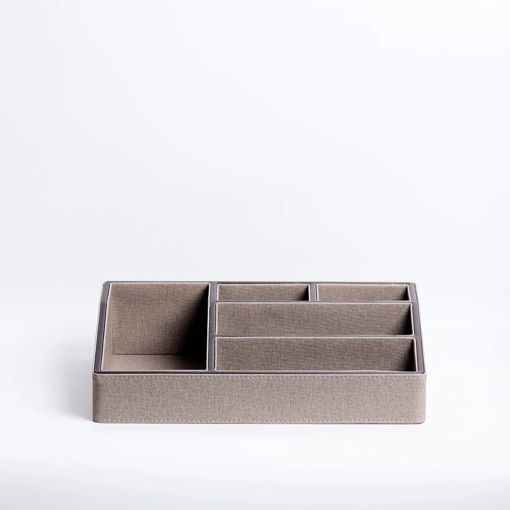 Elle Cosmetic Organiser - Patterned Grey - Image 3