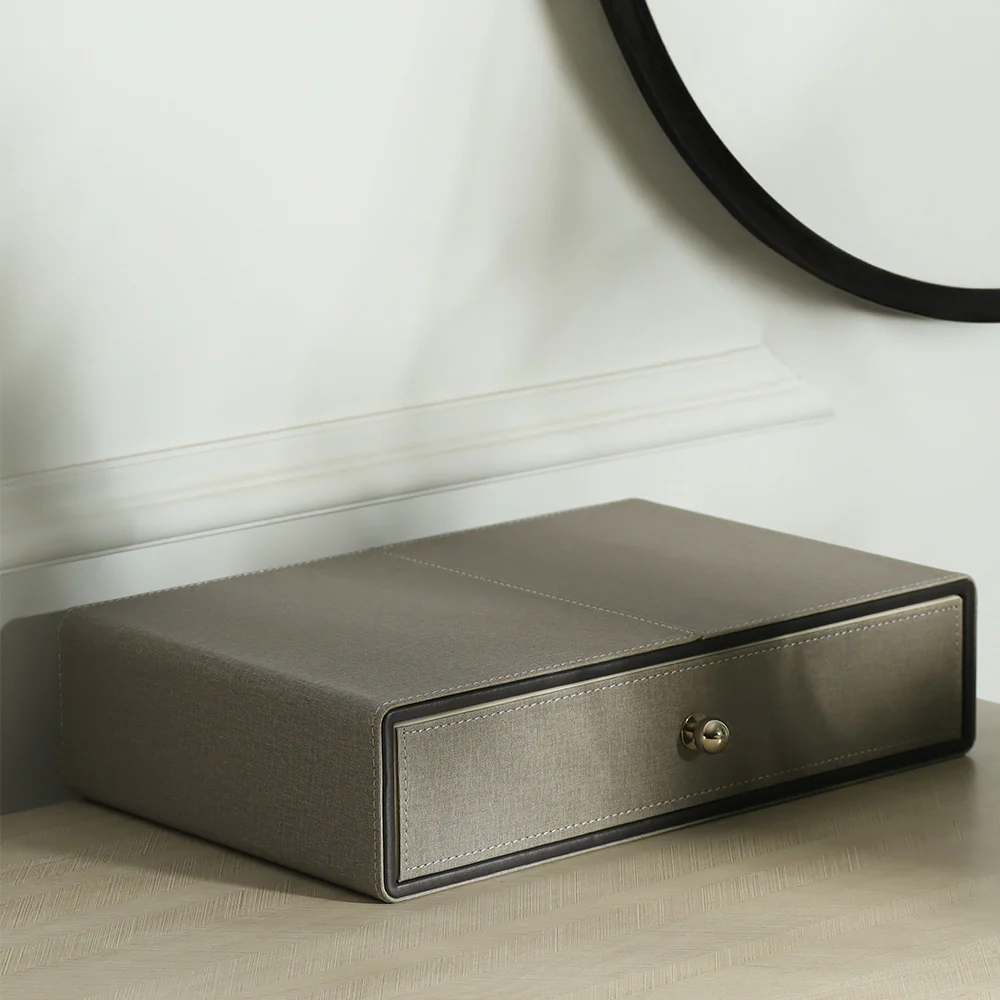 Elle Single Storage Drawer - Patterned Grey - Image 4