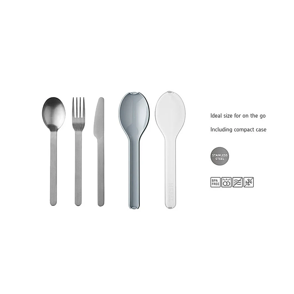 Ellipse 3-Piece Travel Cutlery Set - Vivid Blue - Image 4