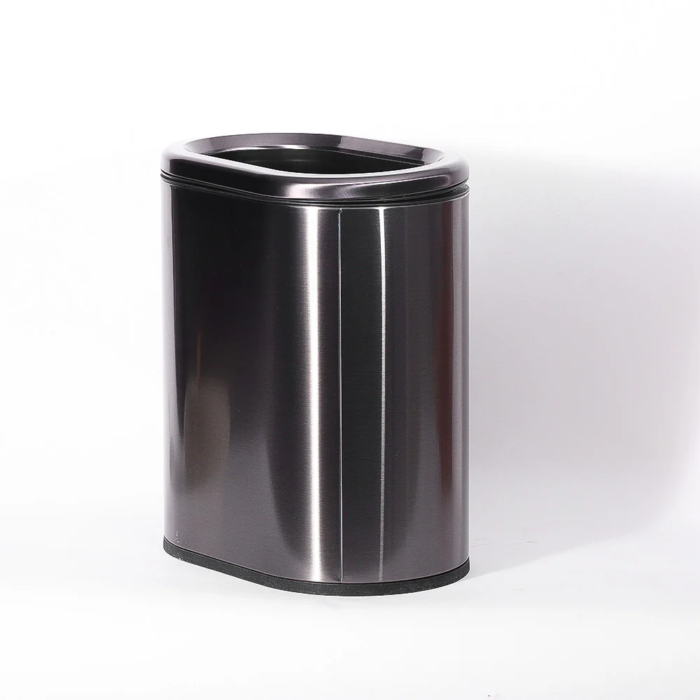 Ellipse Waste Bin 9L - Dark Silver - Image 3