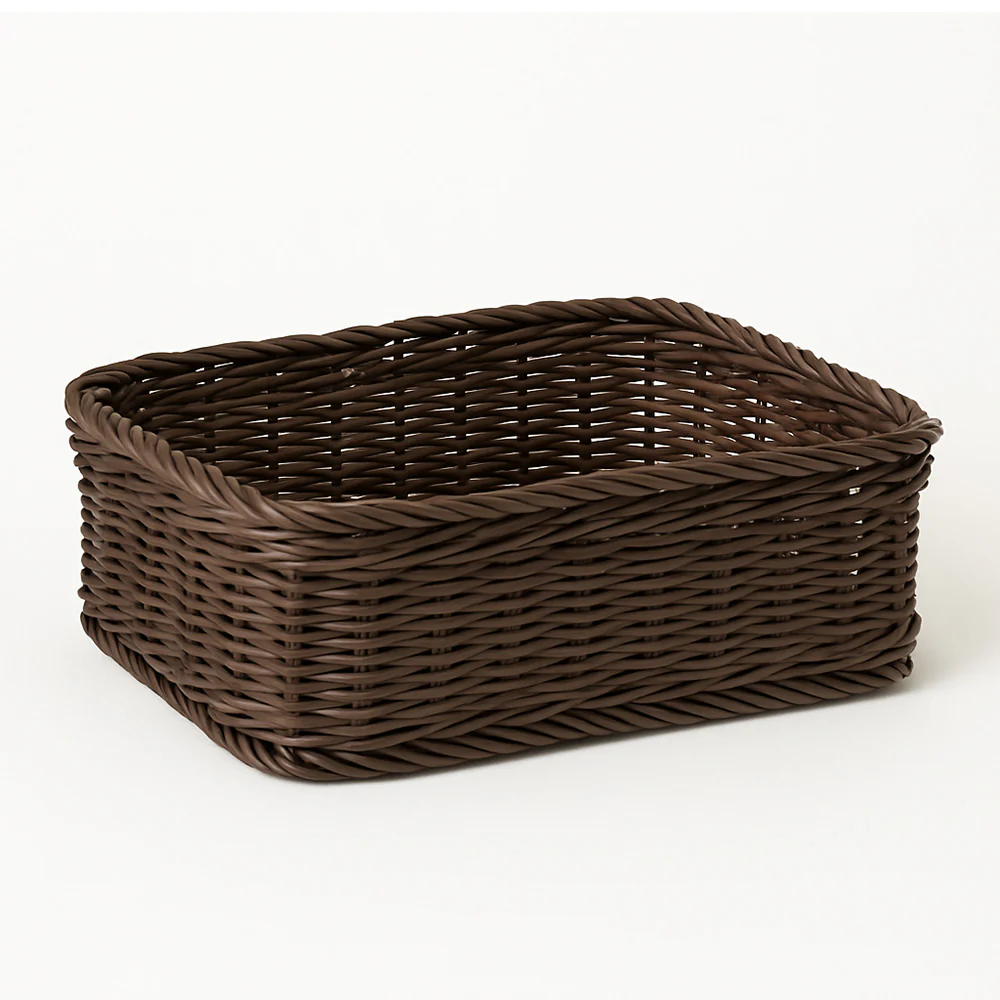 Elsa Rectangular Basket Medium - Dark Brown - Image 5