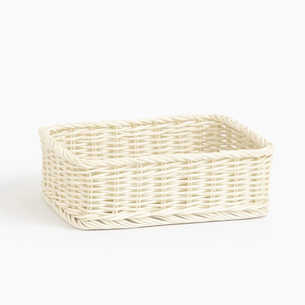 Elsa Rectangular Basket Medium - Ivory - Image 3