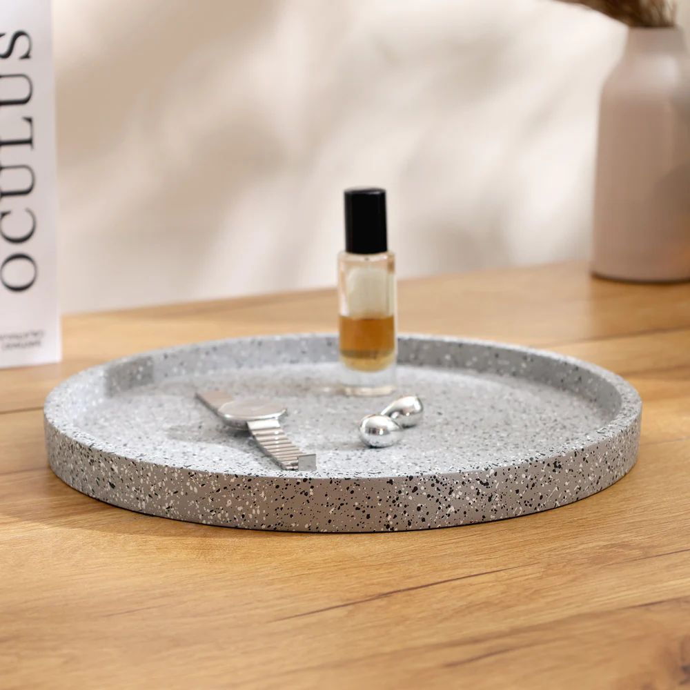 Emory Round Tray - Speckled Grey - Image 6