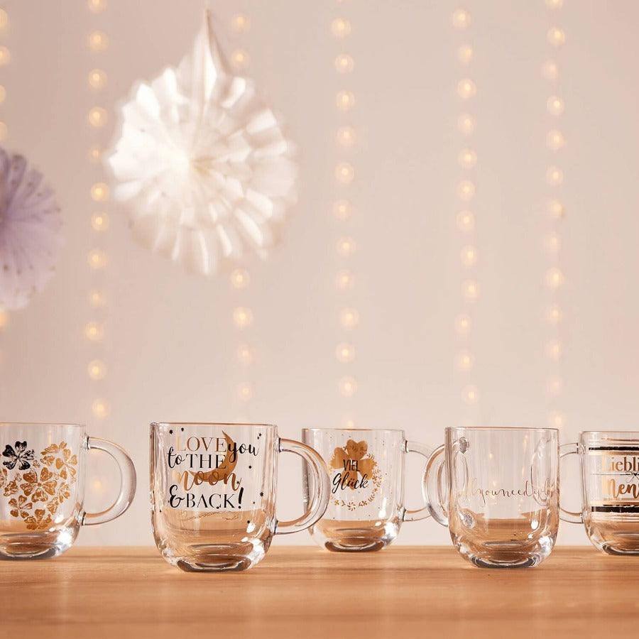 Emozione Glass Mug 400ml - Flower Heart - Image 5
