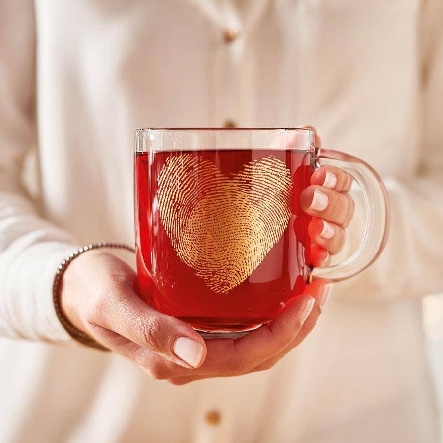 Emozione Glass Mug 400ml - Heart - Image 2