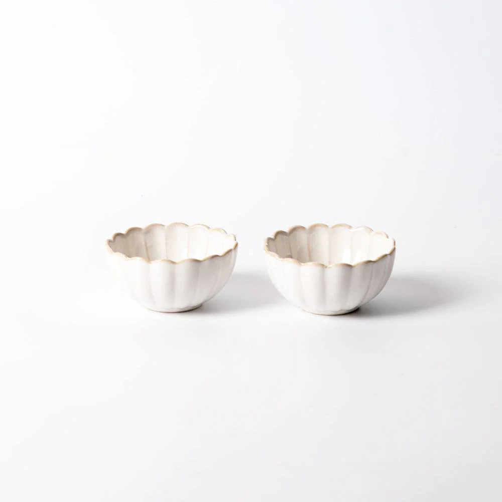 Scallop Small Bowls, Set of 2 - Ivory - Image 3