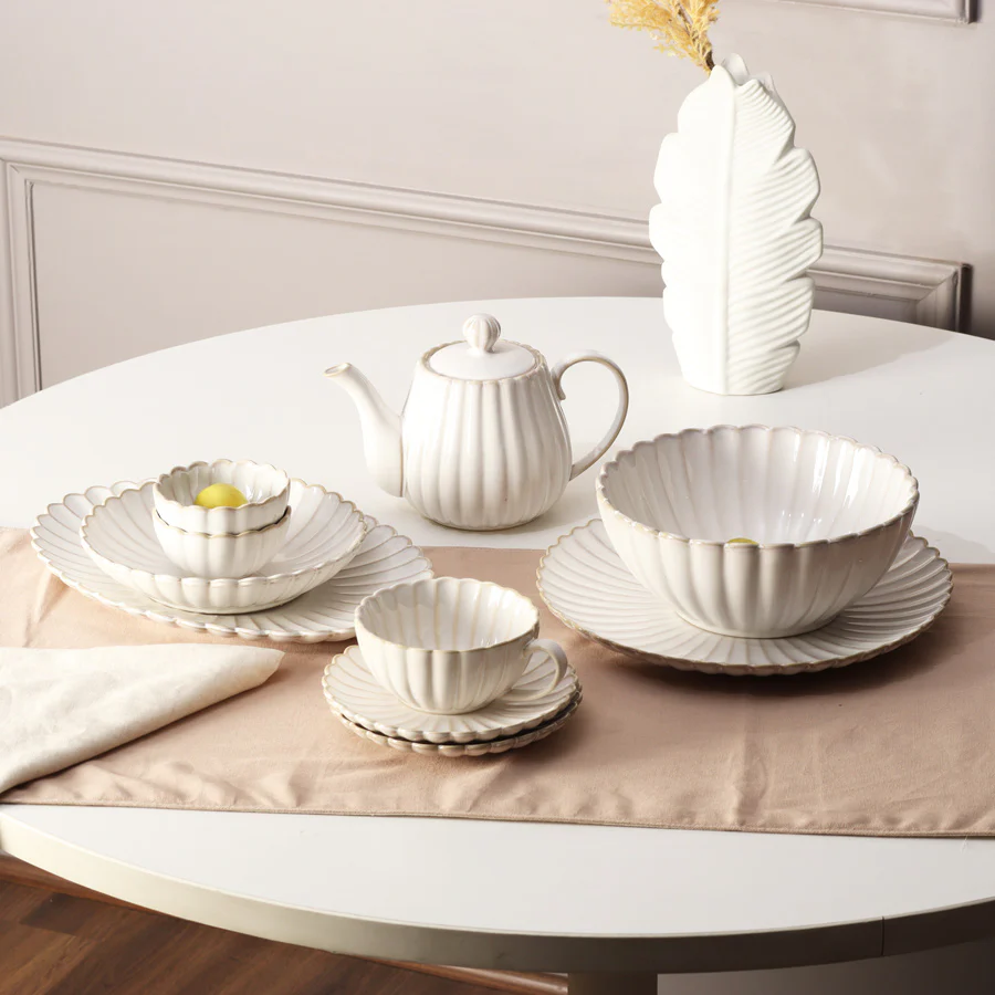 Scallop Small Bowls, Set of 2 - Ivory - Image 6