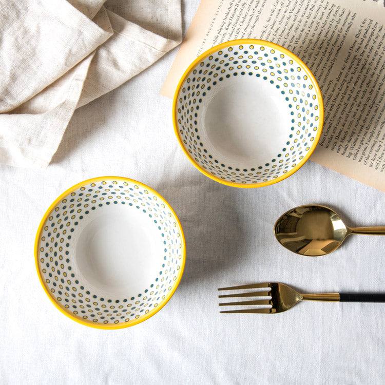 Tuscan Dotted Small Bowls, Set of 2 - Image 2