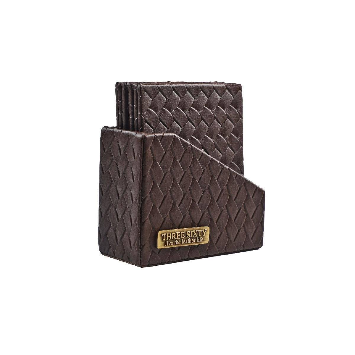 Entwine Coasters, Set of 6 - Brown - Image 2