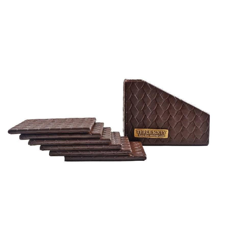 Entwine Coasters, Set of 6 - Brown - Image 5