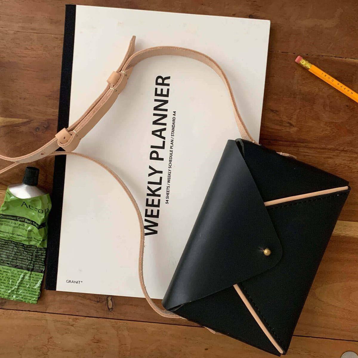 Envelope Sling Bag - Black
