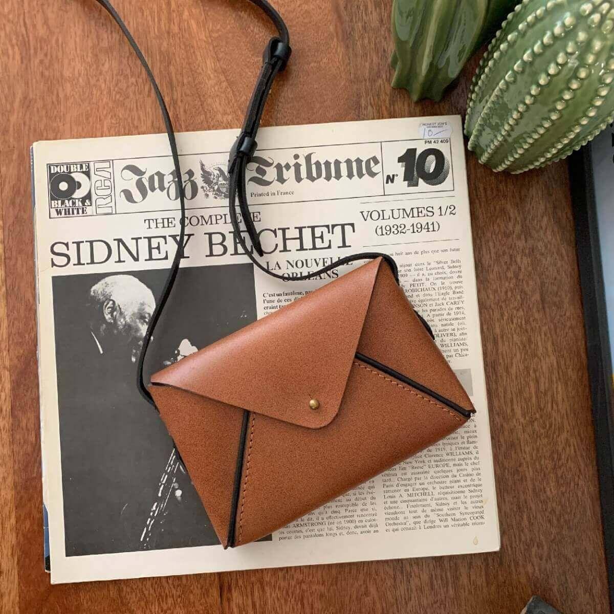 Envelope Sling Bag - Tan