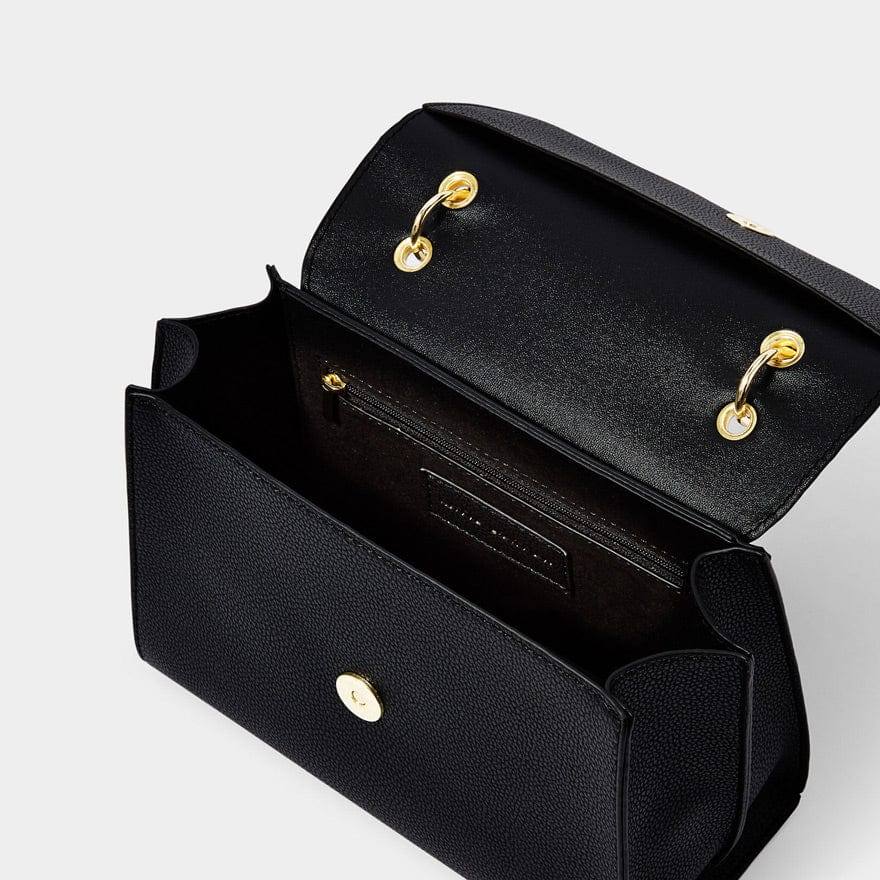 Erza Bamboo Top Handle Bag - Black - Image 4