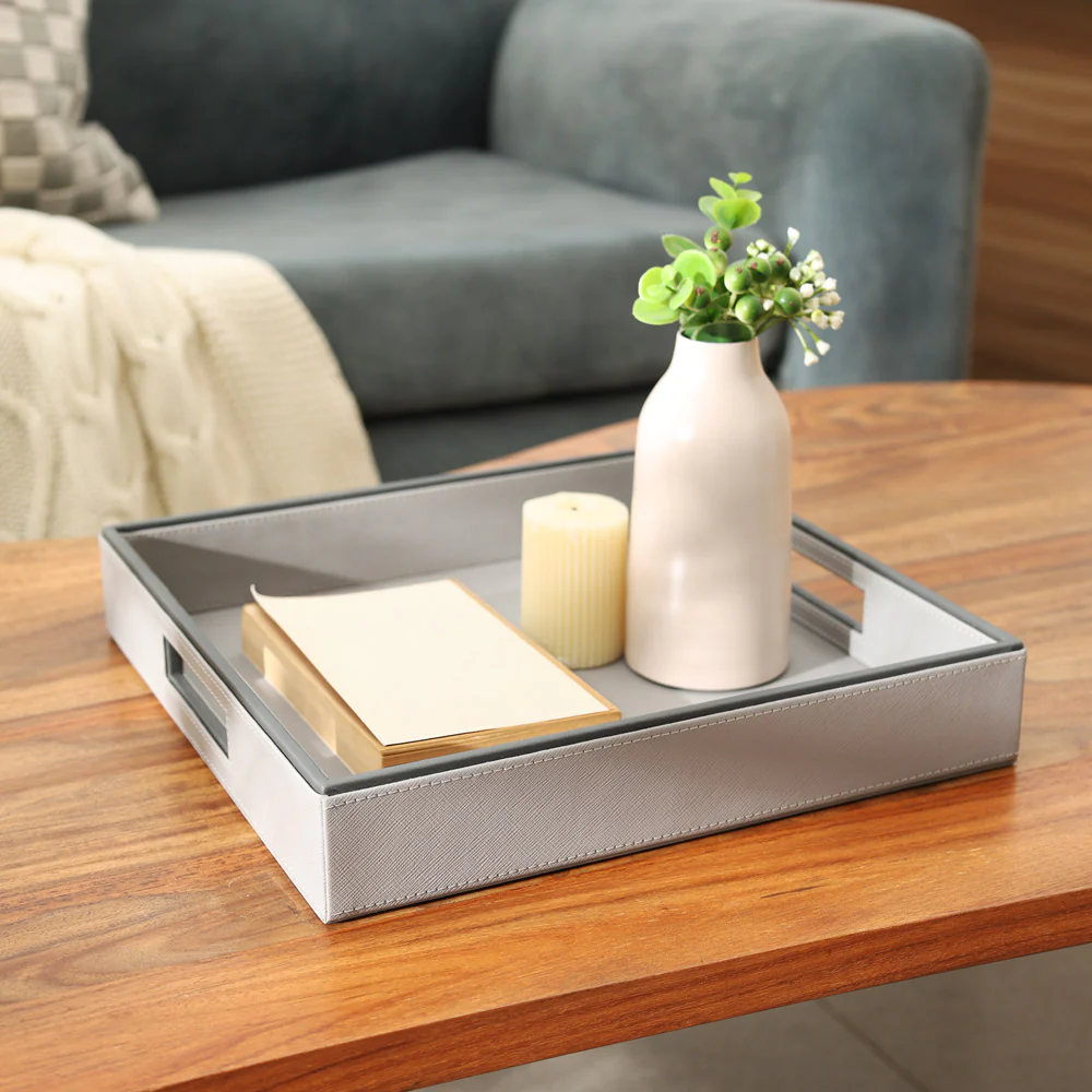 Espra Square Serving Tray Medium - Light Grey - Image 2
