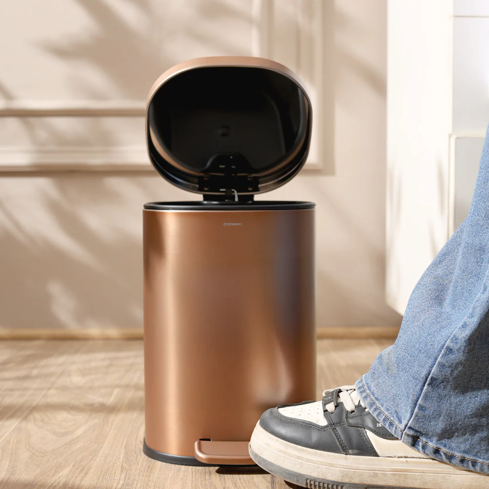 Essentials Sqround Pedal Bin 5L - Copper - Image 2