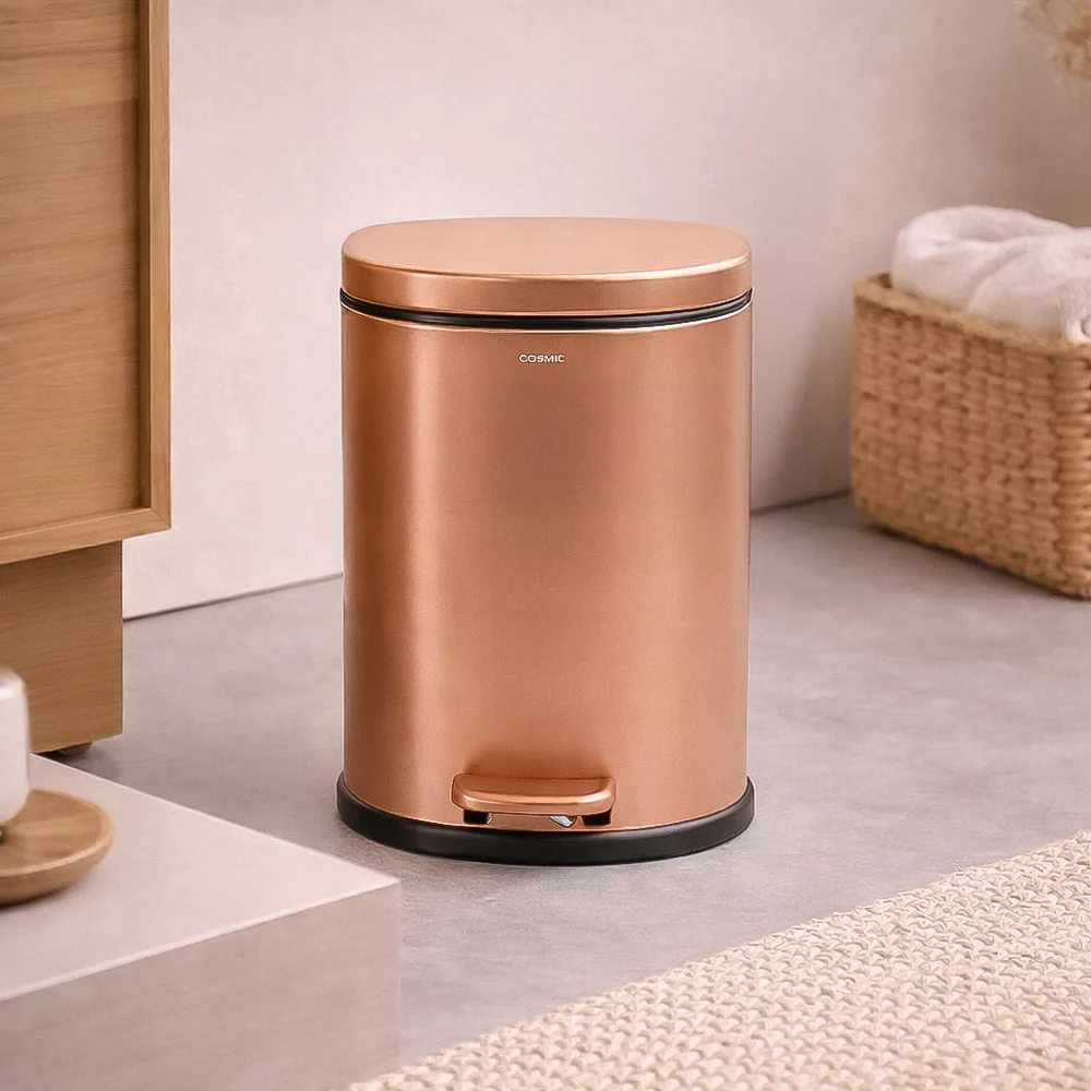 Essentials Sqround Pedal Bin 5L - Copper - Image 3