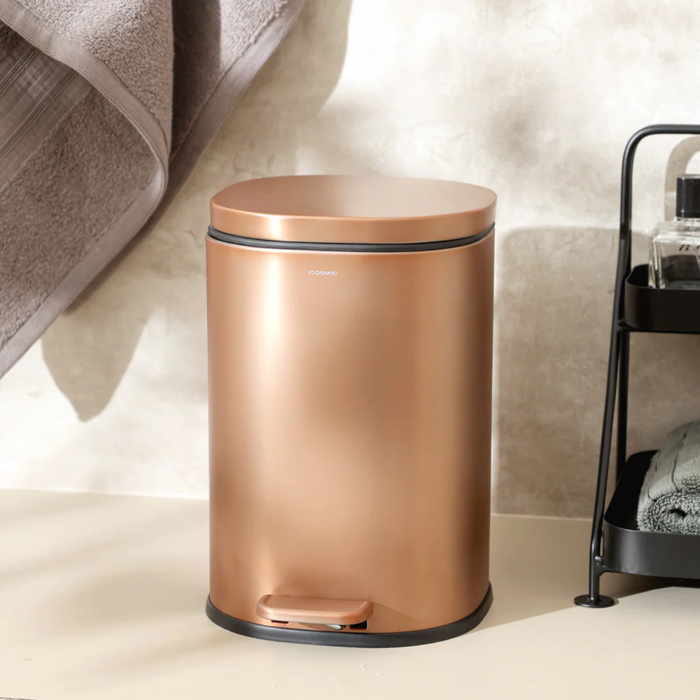 Essentials Sqround Pedal Bin 5L - Copper - Image 4