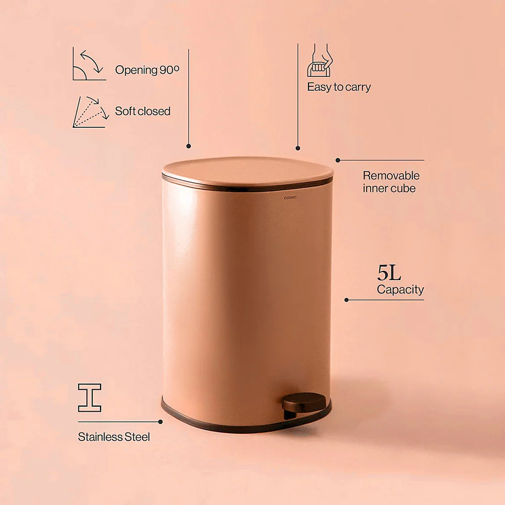 Essentials Sqround Pedal Bin 5L - Blossom - Image 7