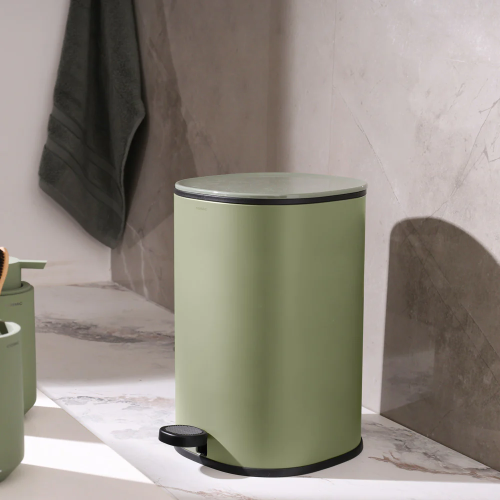 Essentials Sqround Pedal Bin 5L - Olive - Image 2