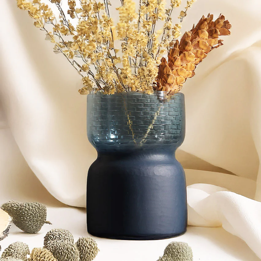 Estonia Dual-Toned Glass Vase Medium - Cobalt - Image 2