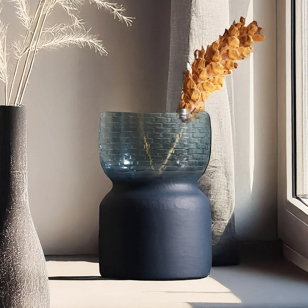 Estonia Dual-Toned Glass Vase Medium - Cobalt - Image 5